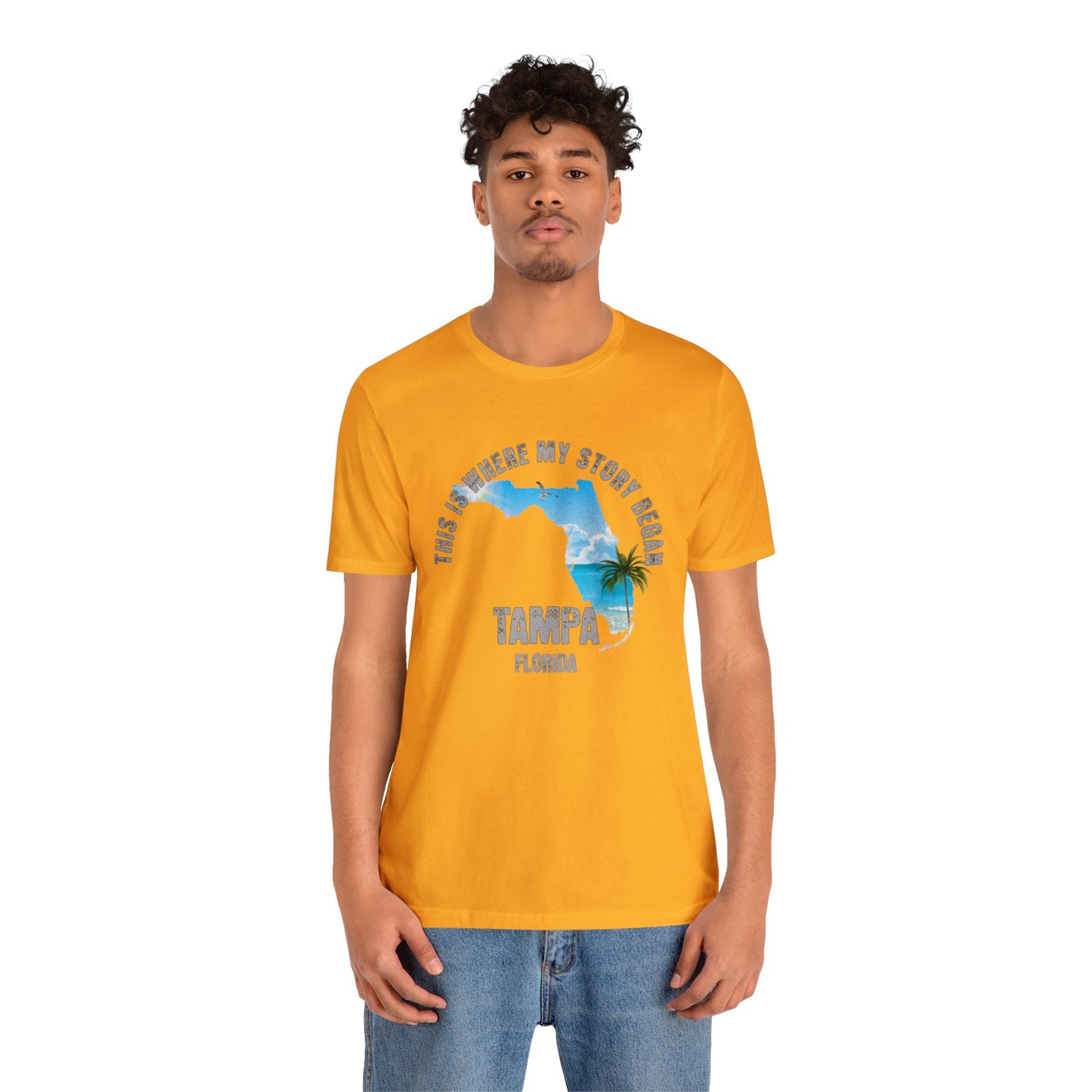 State of Florida T-Shirt - This is where my story began Tampa Florida, Birthday Gift, Origin Story, Home Town, Gift for Dad, Mom