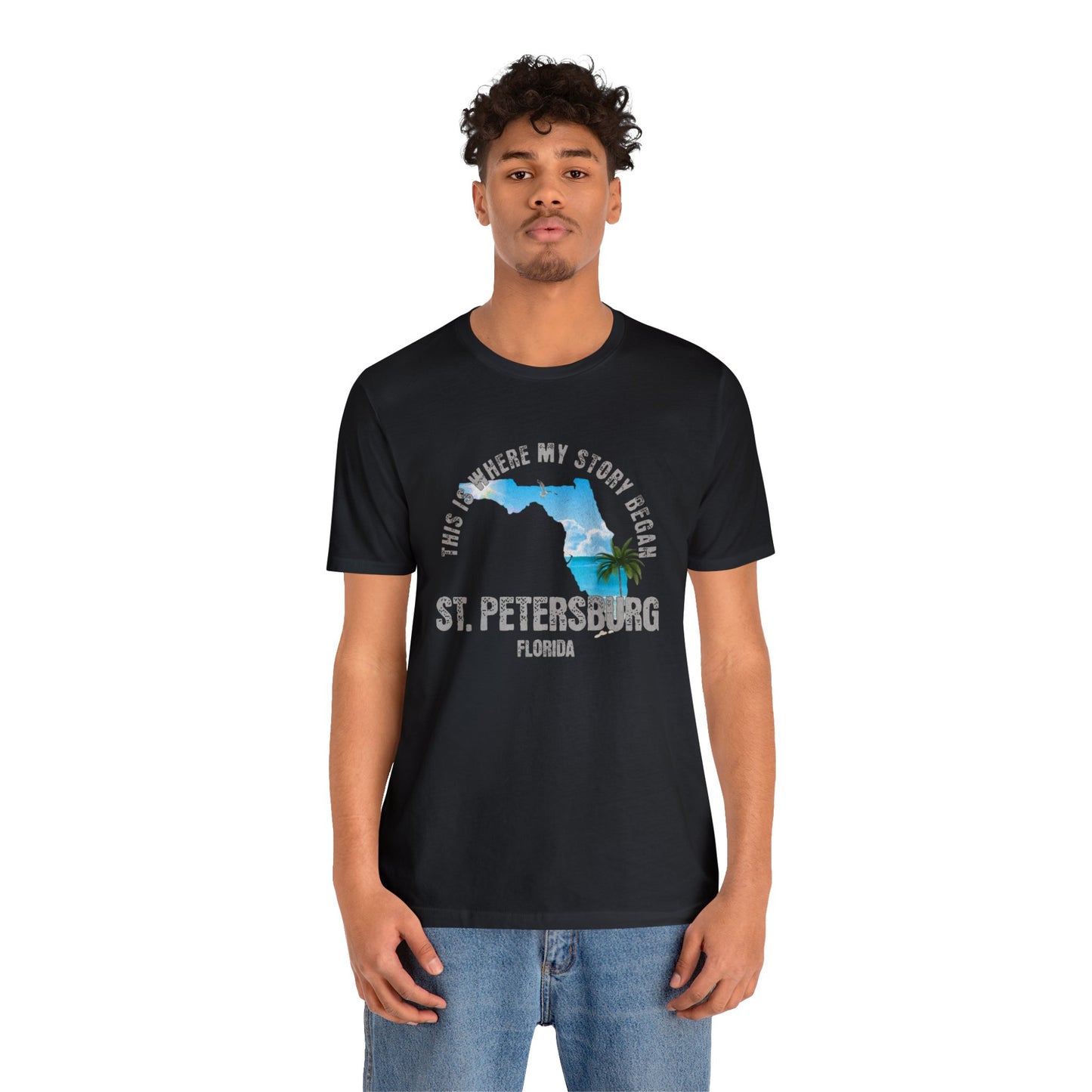 State of Florida T-Shirt - This is where my story began St. Petersburg Florida, Birthday Gift, Origin Story, Home Town, Gift for Dad, Mom