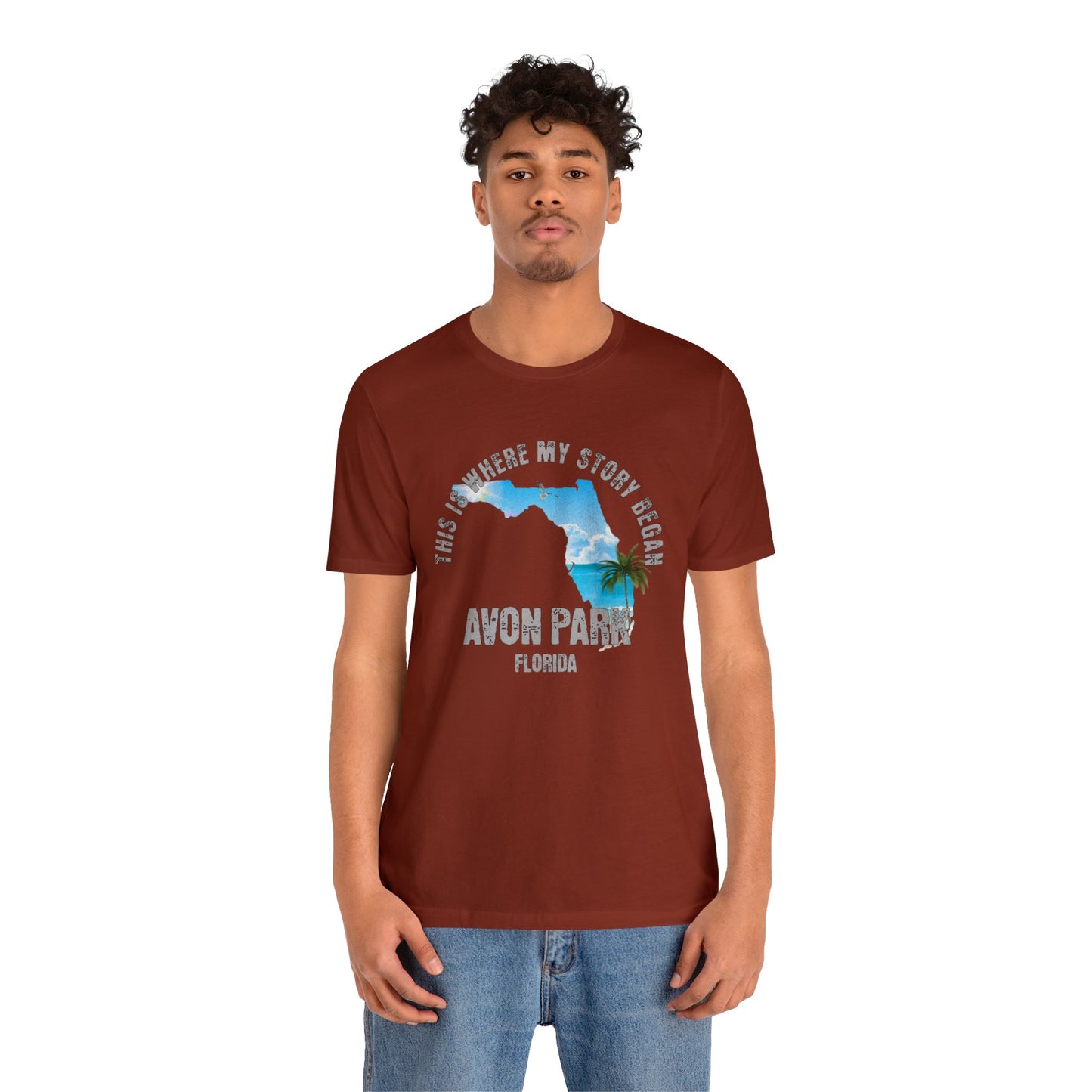 State of Florida T-Shirt - This is where my story began Avon Park Florida, Birthday Gift, Origin Story, Home Town, Gift for Dad