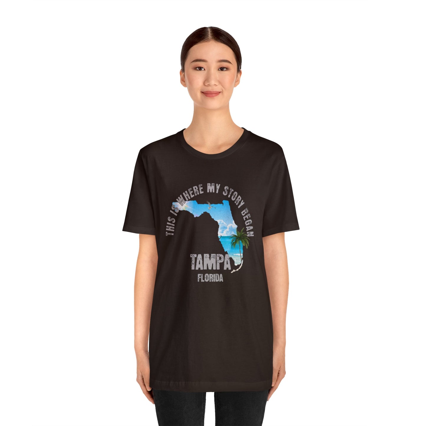 State of Florida T-Shirt - This is where my story began Tampa Florida, Birthday Gift, Origin Story, Home Town, Gift for Dad, Mom