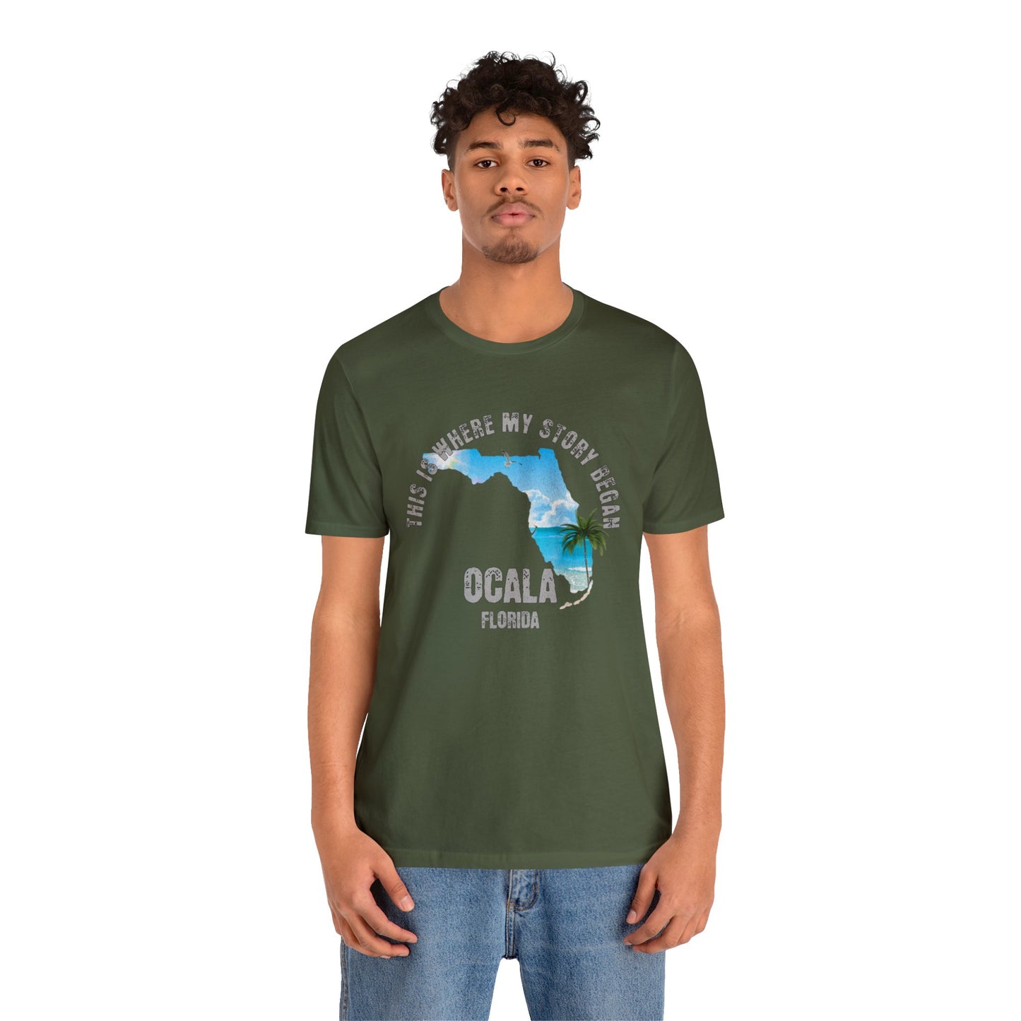 State of Florida T-Shirt - This is where my story began Ocala Florida, Birthday Gift, Origin Story, Home Town, Gift for Dad