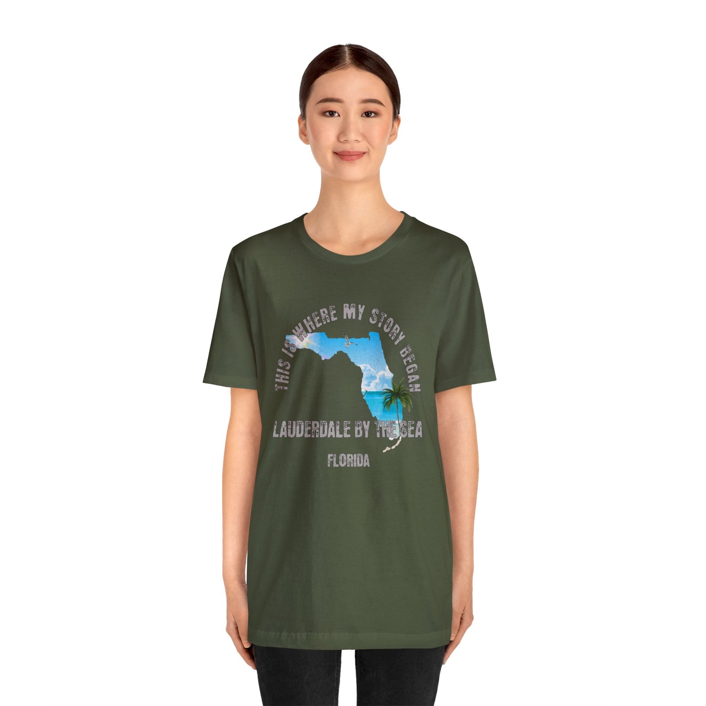 State of Florida T-Shirt - This is where my story began Lauderdale By The Sea Florida, Birthday Gift, Origin Story, Home Town