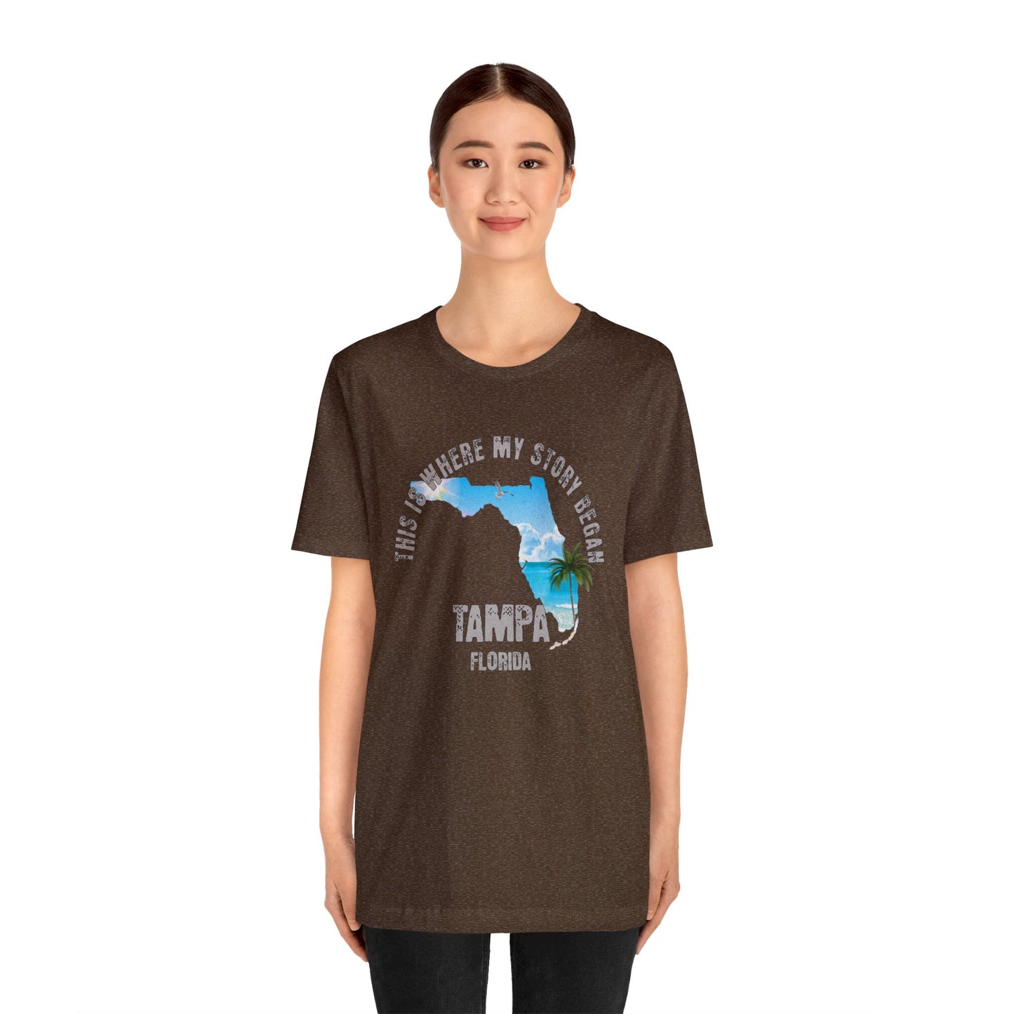 State of Florida T-Shirt - This is where my story began Tampa Florida, Birthday Gift, Origin Story, Home Town, Gift for Dad, Mom
