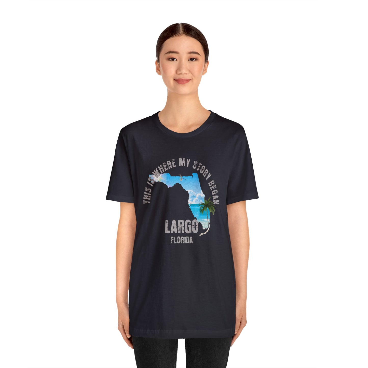 State of Florida T-Shirt - This is where my story began Largo Florida, Birthday Gift, Origin Story, Home Town, Gift for Dad