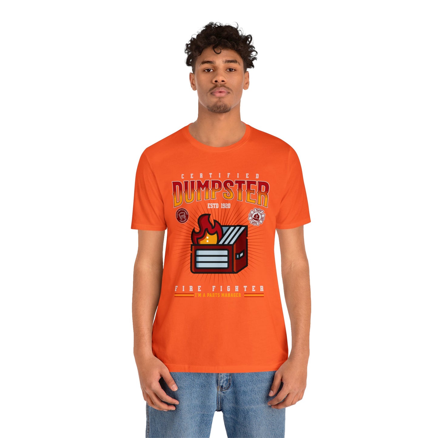 Certified Dumpster Fire Fighter Parts Manager Shirt, Gift for Parts Manager, Dealership Employee, Parts Counter Person, Birthday Day