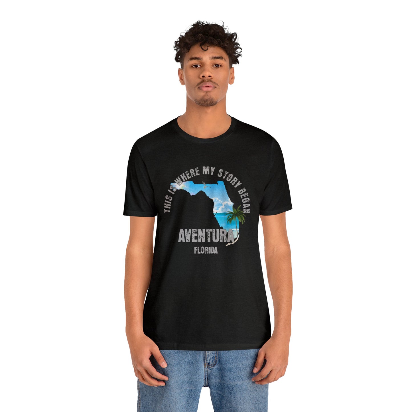 State of Florida T-Shirt - This is where my story began Aventura Florida, Birthday Gift, Origin Story, Home Town, Gift for Dad