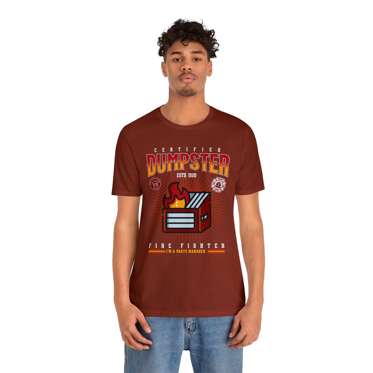 Certified Dumpster Fire Fighter Parts Manager Shirt, Gift for Parts Manager, Dealership Employee, Parts Counter Person, Birthday Day