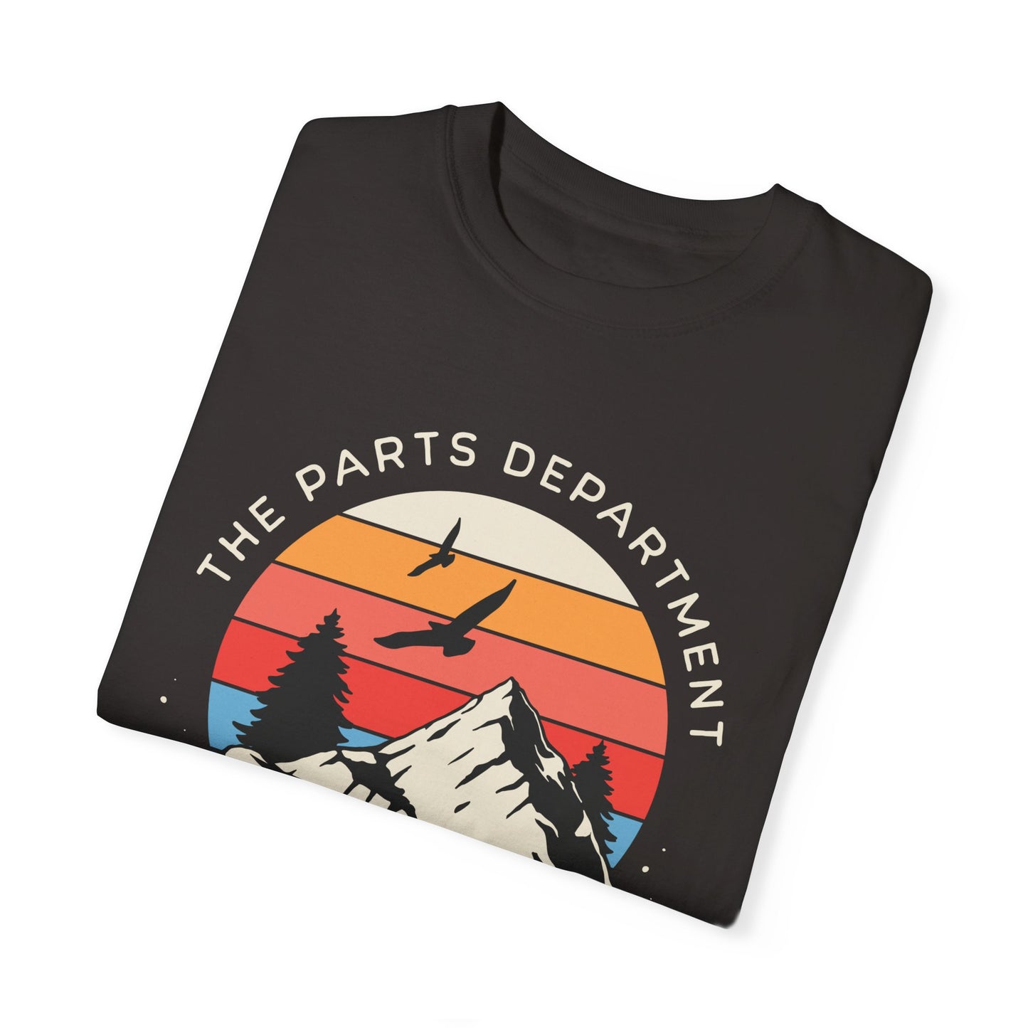 The Parts Department - Back Orders Await Unisex Dyed T-shirt Dealership employee gift ideas, birthday gifts father's day Valentine's day