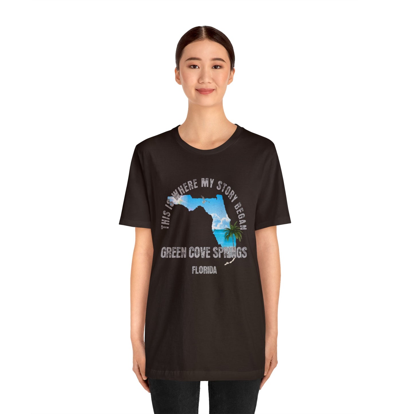 State of Florida T-Shirt - This is where my story began Green Cove Springs Florida, Birthday Gift, Origin Story, Home Town