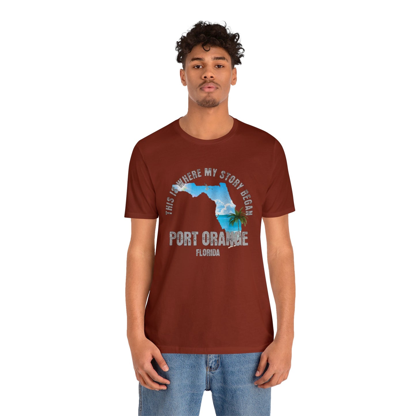 State of Florida T-Shirt - This is where my story began Port Orange Florida, Birthday Gift, Origin Story, Home Town, Gift for Dad, Mom