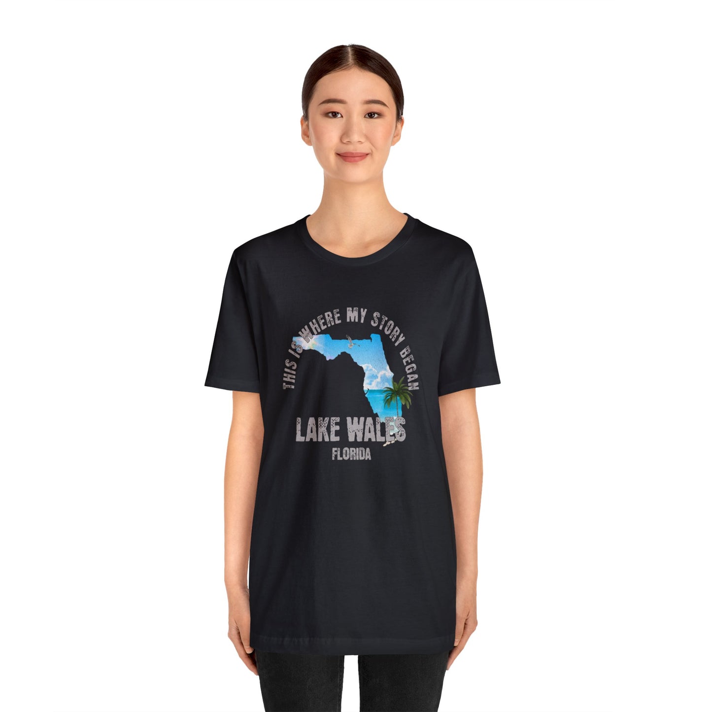 State of Florida T-Shirt - This is where my story began Lake Wales Florida, Birthday Gift, Origin Story, Home Town, Gift for Dad