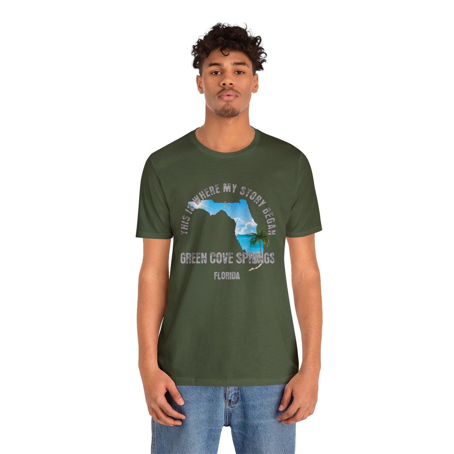 State of Florida T-Shirt - This is where my story began Green Cove Springs Florida, Birthday Gift, Origin Story, Home Town