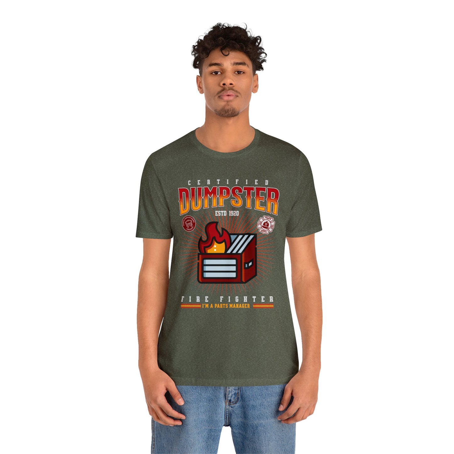Certified Dumpster Fire Fighter Parts Manager Shirt, Gift for Parts Manager, Dealership Employee, Parts Counter Person, Birthday Day