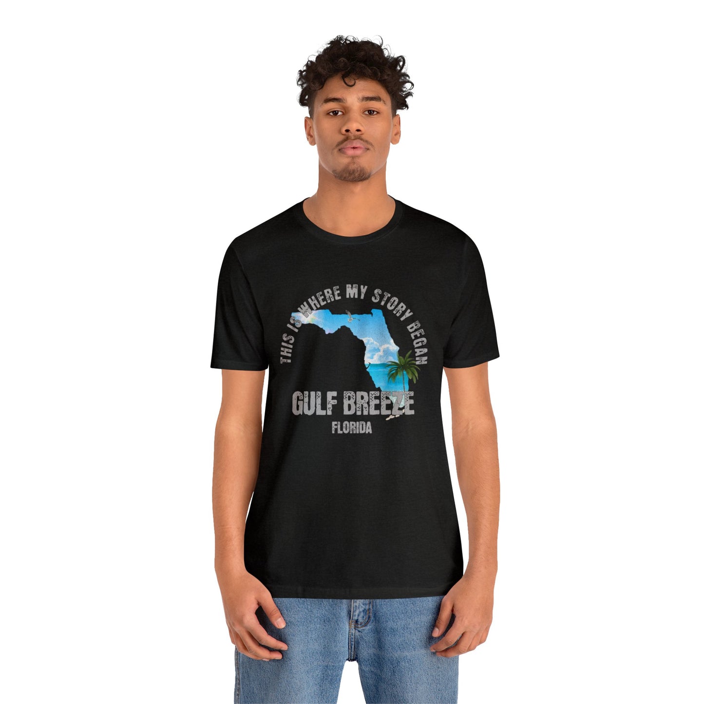 State of Florida T-Shirt - This is where my story began Gulf Breeze Florida, Birthday Gift, Origin Story, Home Town, Gift for Dad