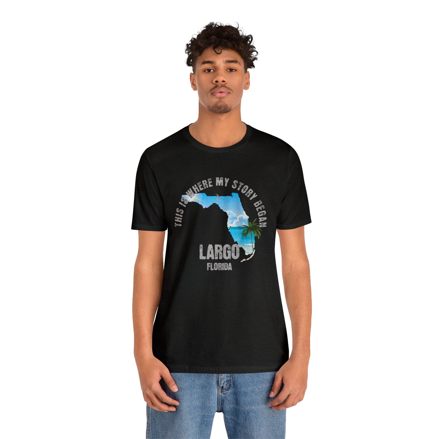 State of Florida T-Shirt - This is where my story began Largo Florida, Birthday Gift, Origin Story, Home Town, Gift for Dad