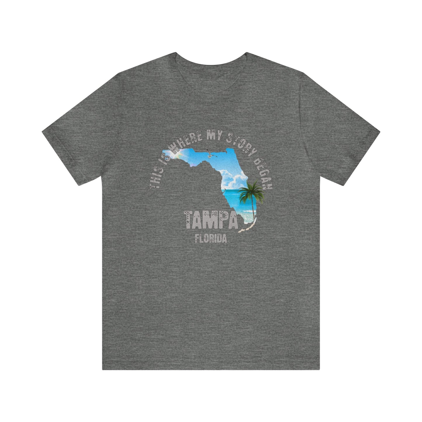 State of Florida T-Shirt - This is where my story began Tampa Florida, Birthday Gift, Origin Story, Home Town, Gift for Dad, Mom