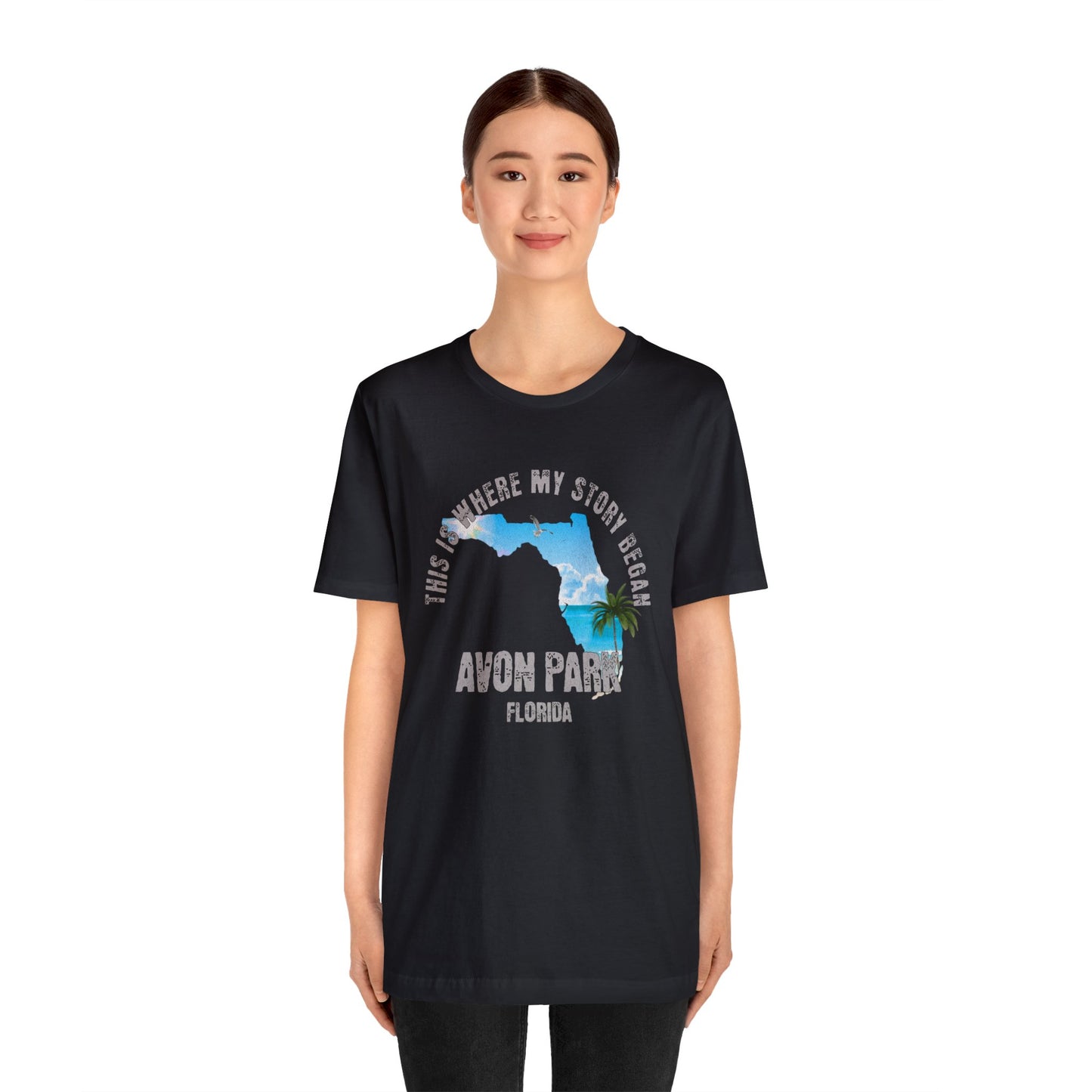 State of Florida T-Shirt - This is where my story began Avon Park Florida, Birthday Gift, Origin Story, Home Town, Gift for Dad
