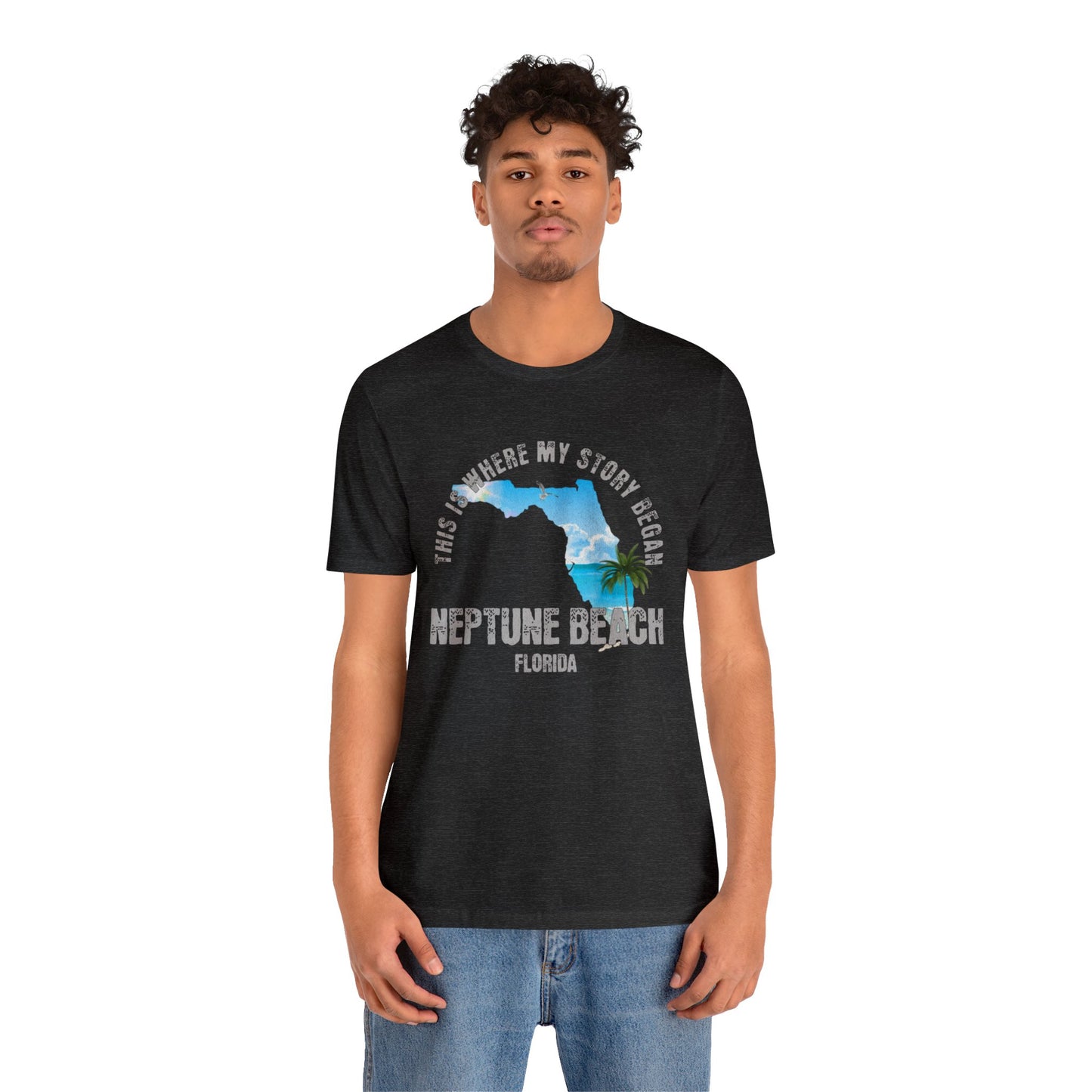 State of Florida T-Shirt - This is where my story began Neptune Beach Florida, Birthday Gift, Origin Story, Home Town, Gift for Dad