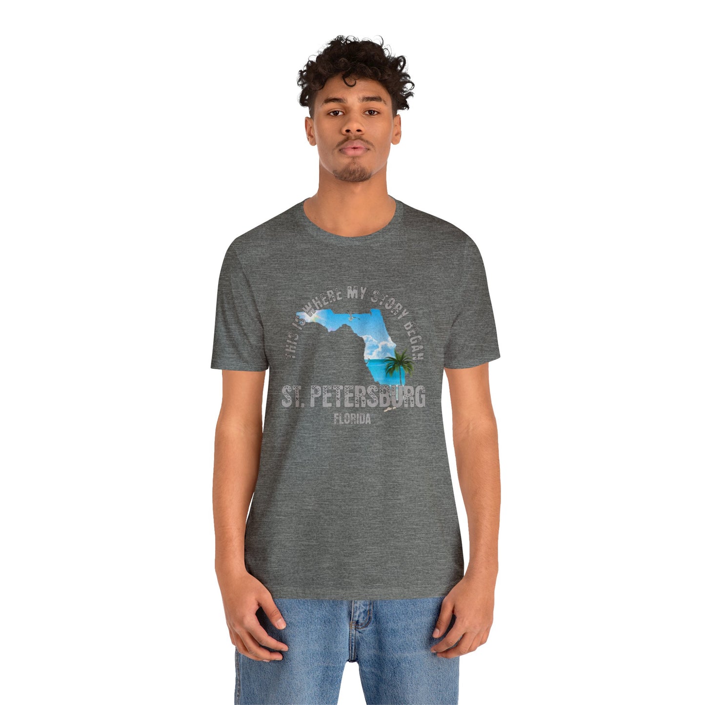 State of Florida T-Shirt - This is where my story began St. Petersburg Florida, Birthday Gift, Origin Story, Home Town, Gift for Dad, Mom