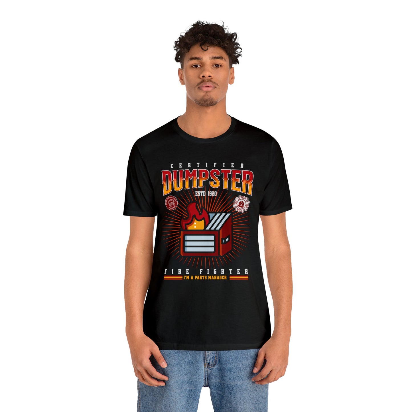 Certified Dumpster Fire Fighter Parts Manager Shirt, Gift for Parts Manager, Dealership Employee, Parts Counter Person, Birthday Day