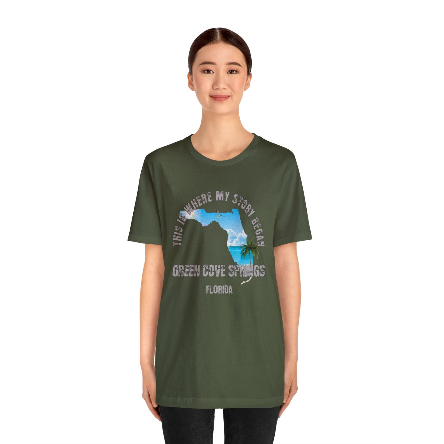 State of Florida T-Shirt - This is where my story began Green Cove Springs Florida, Birthday Gift, Origin Story, Home Town