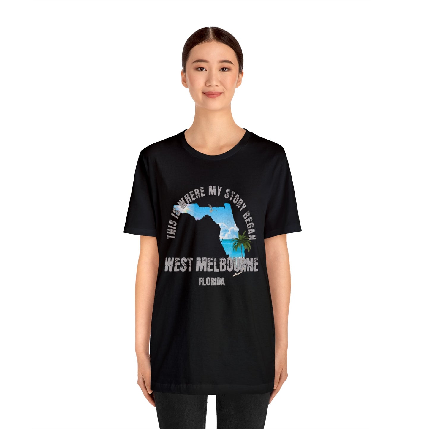 State of Florida T-Shirt - This is where my story began West Melbourne Florida, Birthday Gift, Origin Story, Home Town, Gift for Dad, Mom