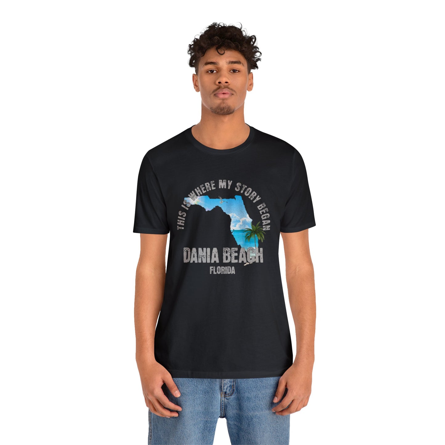 State of Florida T-Shirt - This is where my story began Dania Beach Florida, Birthday Gift, Origin Story, Home Town, Gift for Dad
