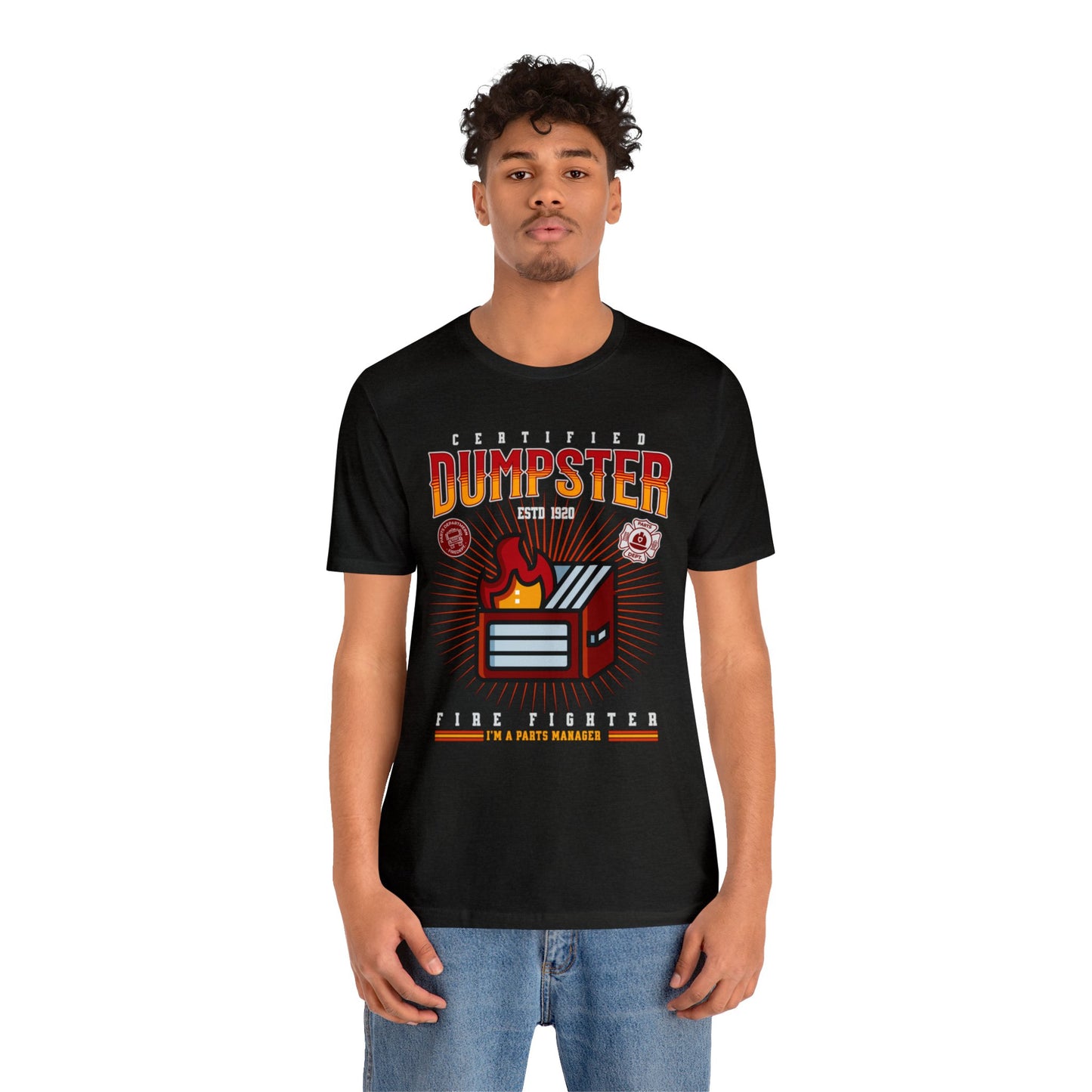 Certified Dumpster Fire Fighter Parts Manager Shirt, Gift for Parts Manager, Dealership Employee, Parts Counter Person, Birthday Day