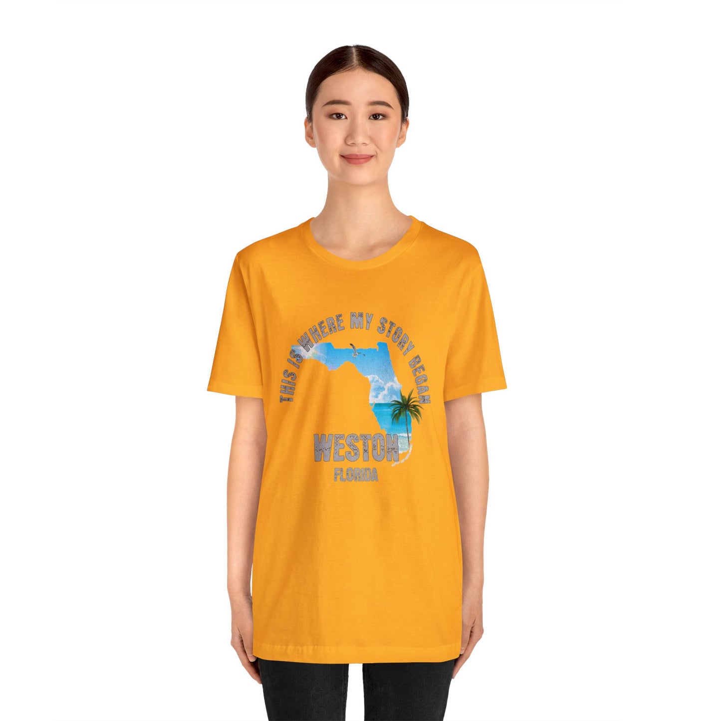 State of Florida T-Shirt - This is where my story began Weston Florida, Birthday Gift, Origin Story, Home Town, Gift for Dad, Gift for Mom