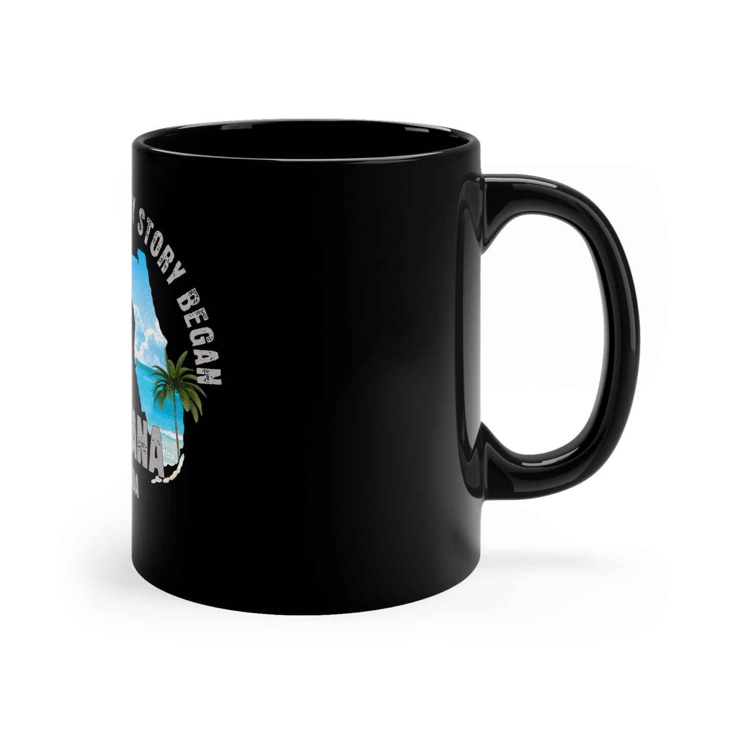 Lantana Florida Where My Story Began Souvernirs  11oz Black Coffee Mug Home Town Home Grown