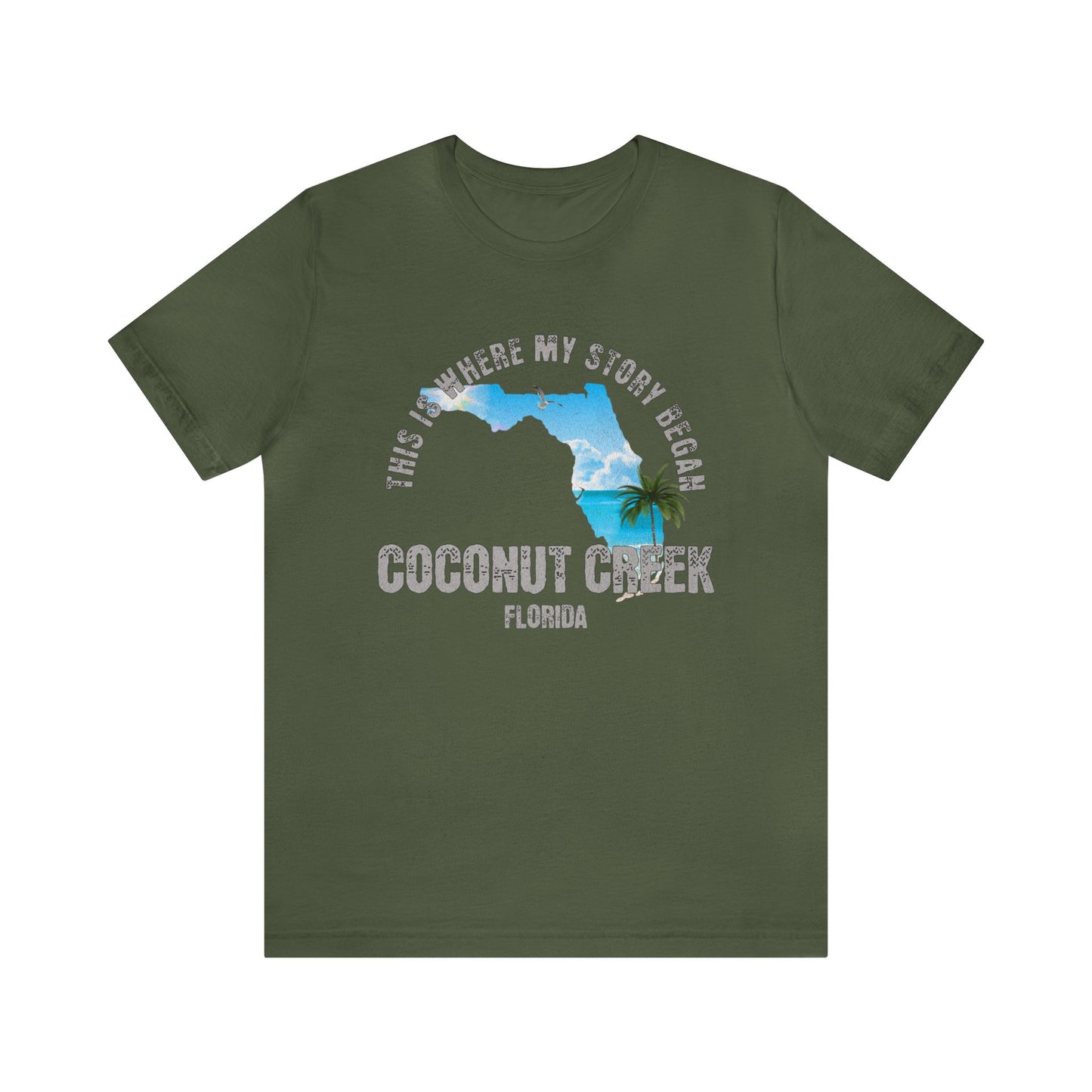 State of Florida T-Shirt - This is where my story began Coconut Creek Florida, Birthday Gift, Origin Story, Home Town, Gift for Dad