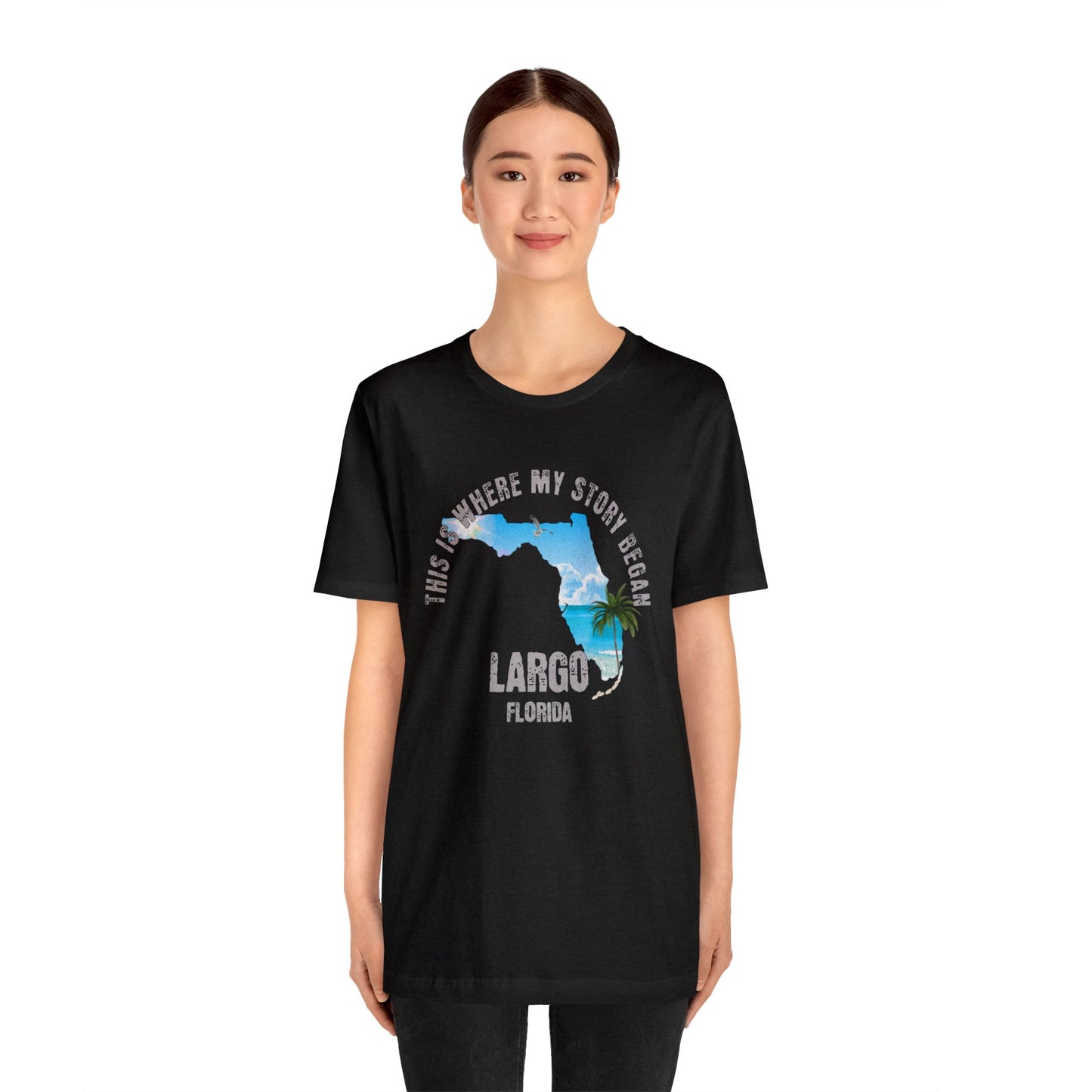 State of Florida T-Shirt - This is where my story began Largo Florida, Birthday Gift, Origin Story, Home Town, Gift for Dad