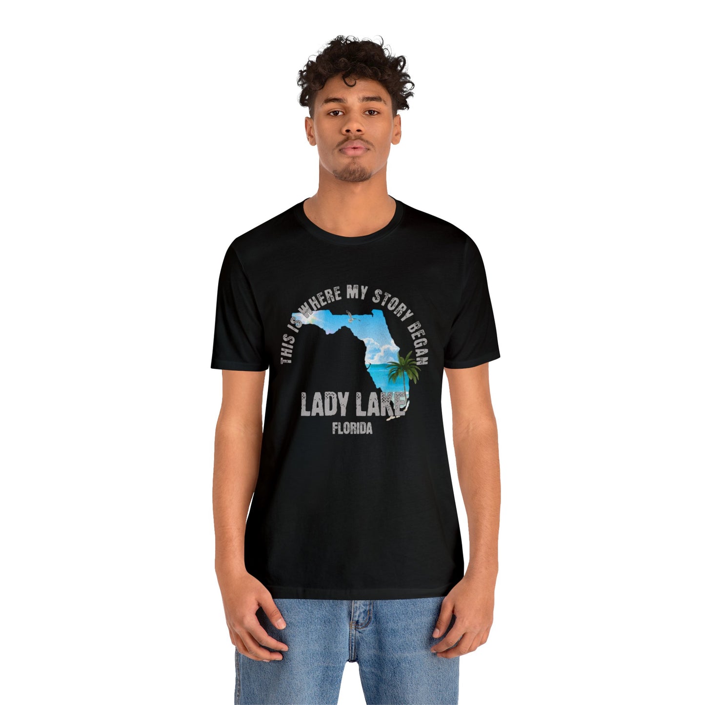 State of Florida T-Shirt - This is where my story began Lady Lake Florida, Birthday Gift, Origin Story, Home Town, Gift for Dad
