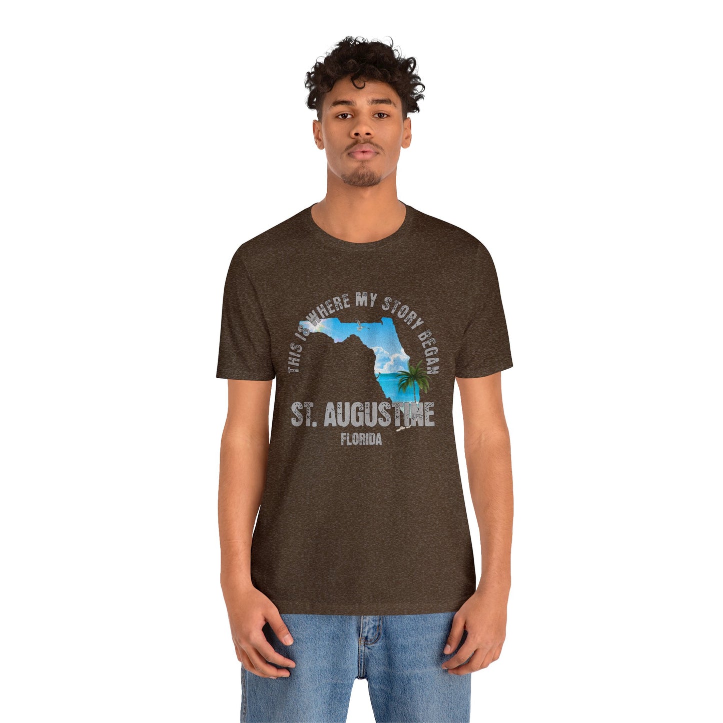 State of Florida T-Shirt - This is where my story began St. Augustine Florida, Birthday Gift, Origin Story, Home Town, Gift for Dad