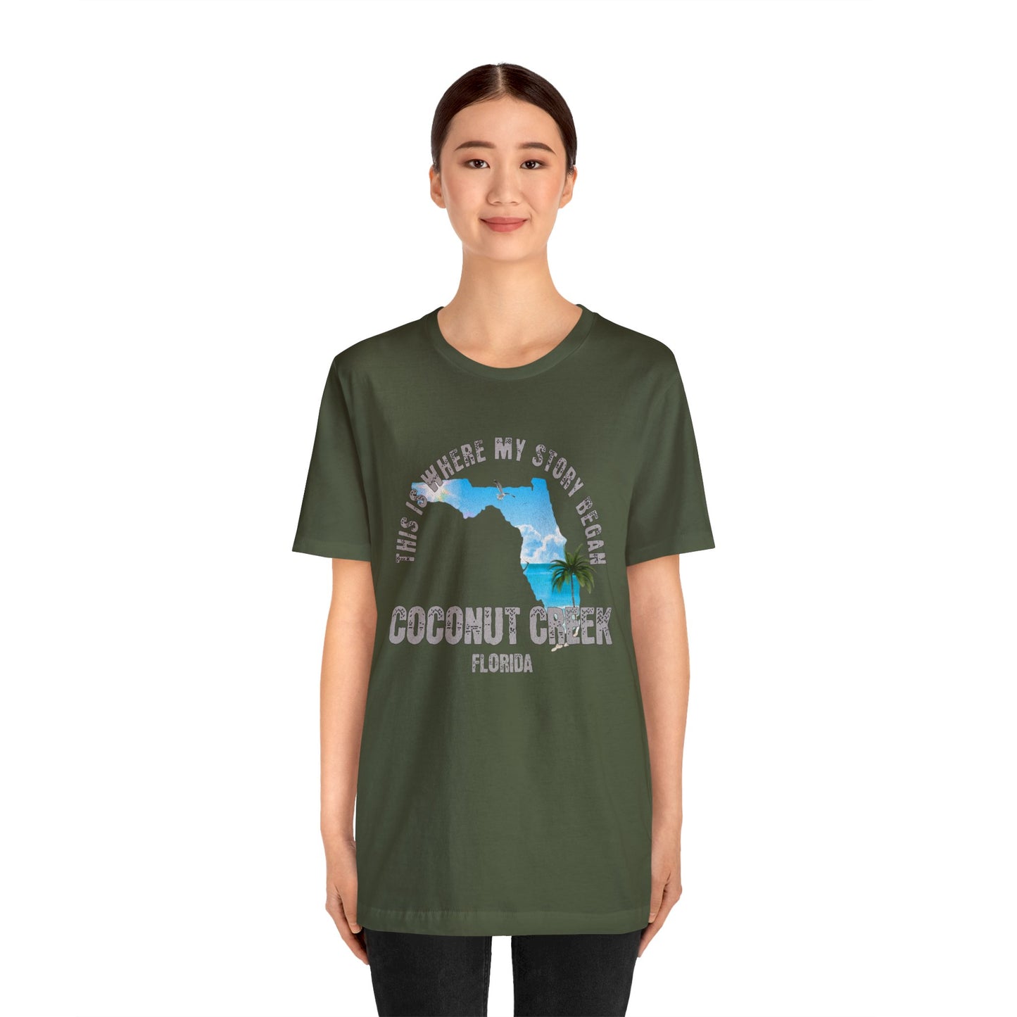 State of Florida T-Shirt - This is where my story began Coconut Creek Florida, Birthday Gift, Origin Story, Home Town, Gift for Dad