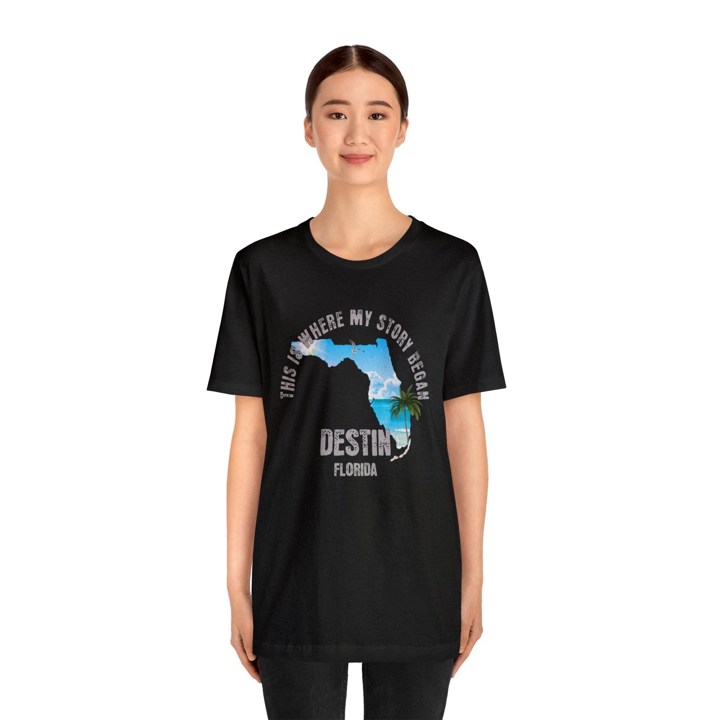 State of Florida T-Shirt - This is where my story began Destin Florida, Birthday Gift, Origin Story, Home Town, Gift for Dad