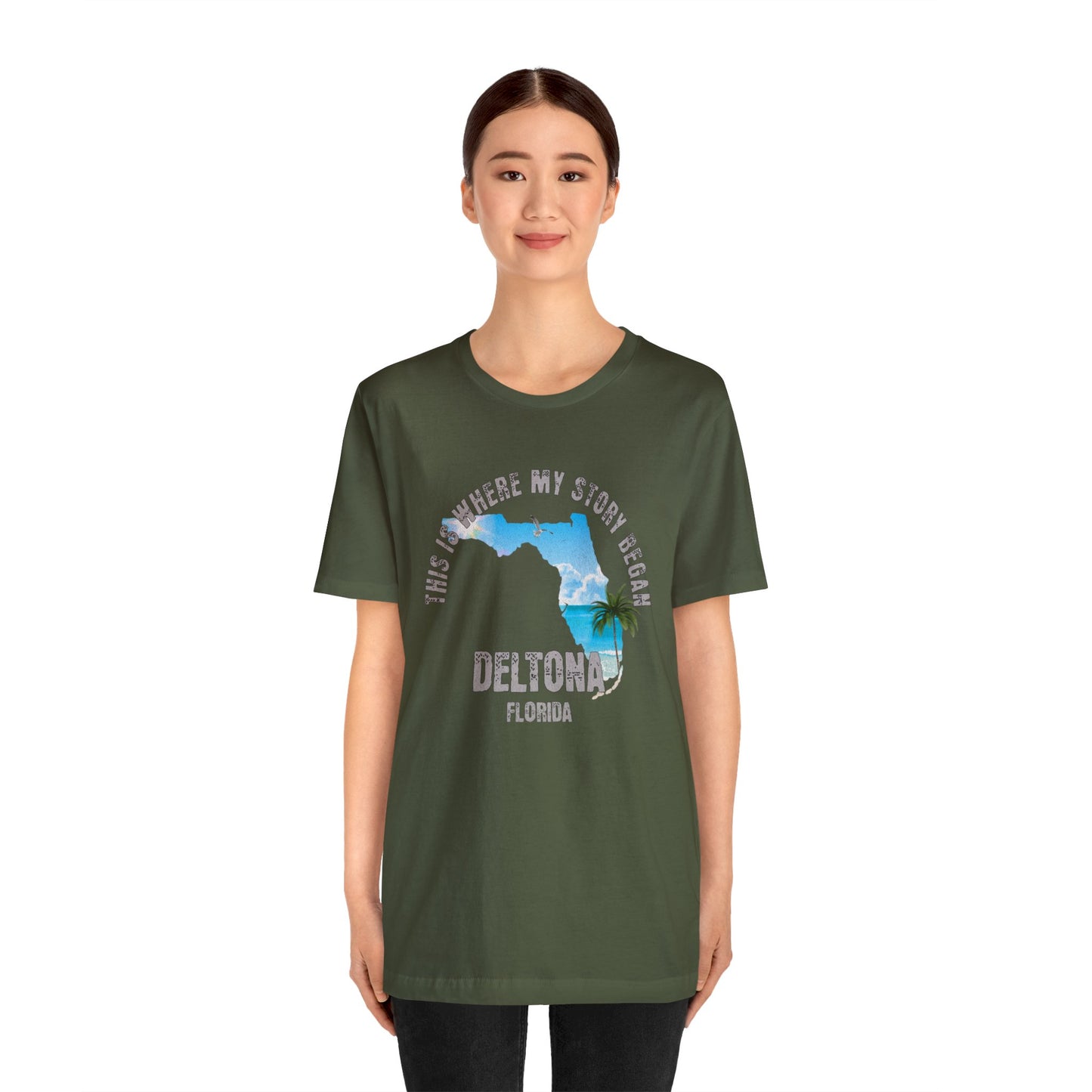 State of Florida T-Shirt - This is where my story began Deltona Florida, Birthday Gift, Origin Story, Home Town, Gift for Dad
