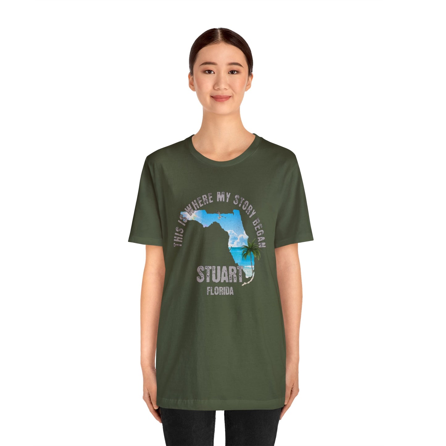 State of Florida T-Shirt - This is where my story began Stuart Florida, Birthday Gift, Origin Story, Home Town, Gift for Dad, Mom