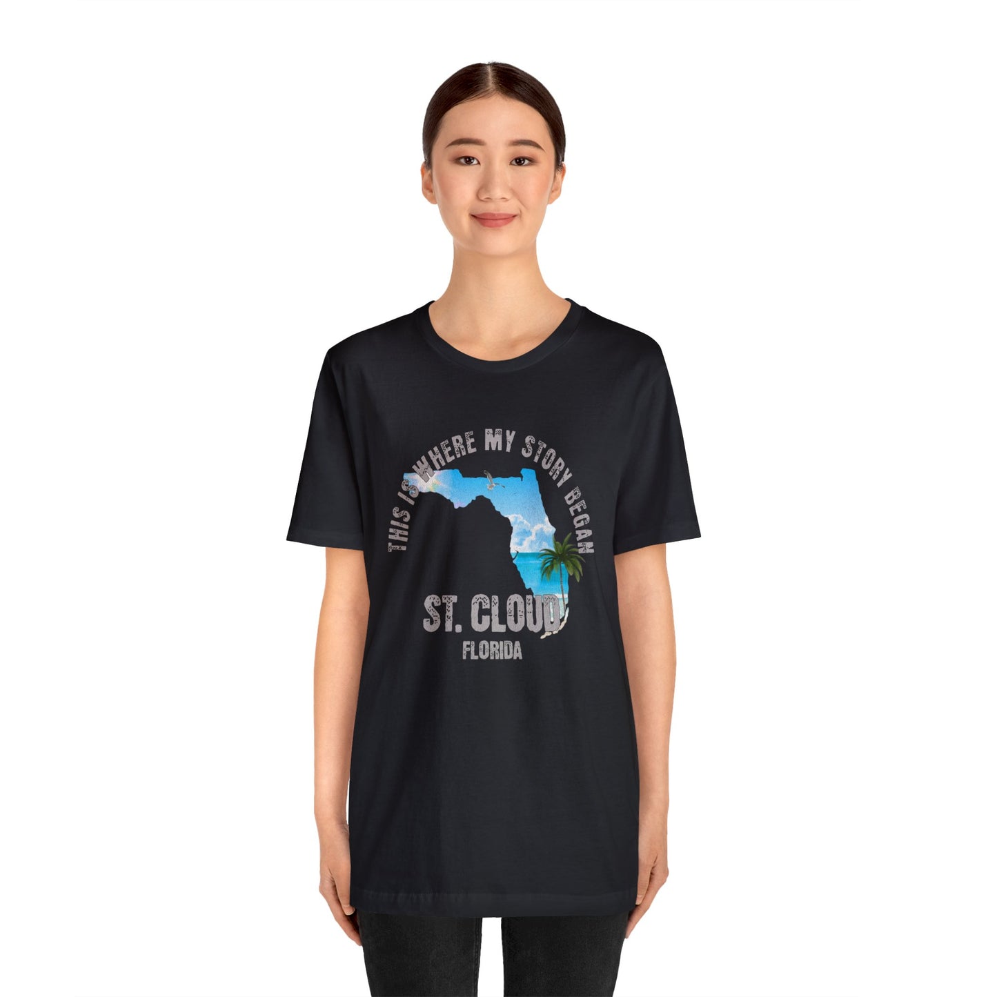 State of Florida T-Shirt - This is where my story began St. Cloud Florida, Birthday Gift, Origin Story, Home Town, Gift for Dad