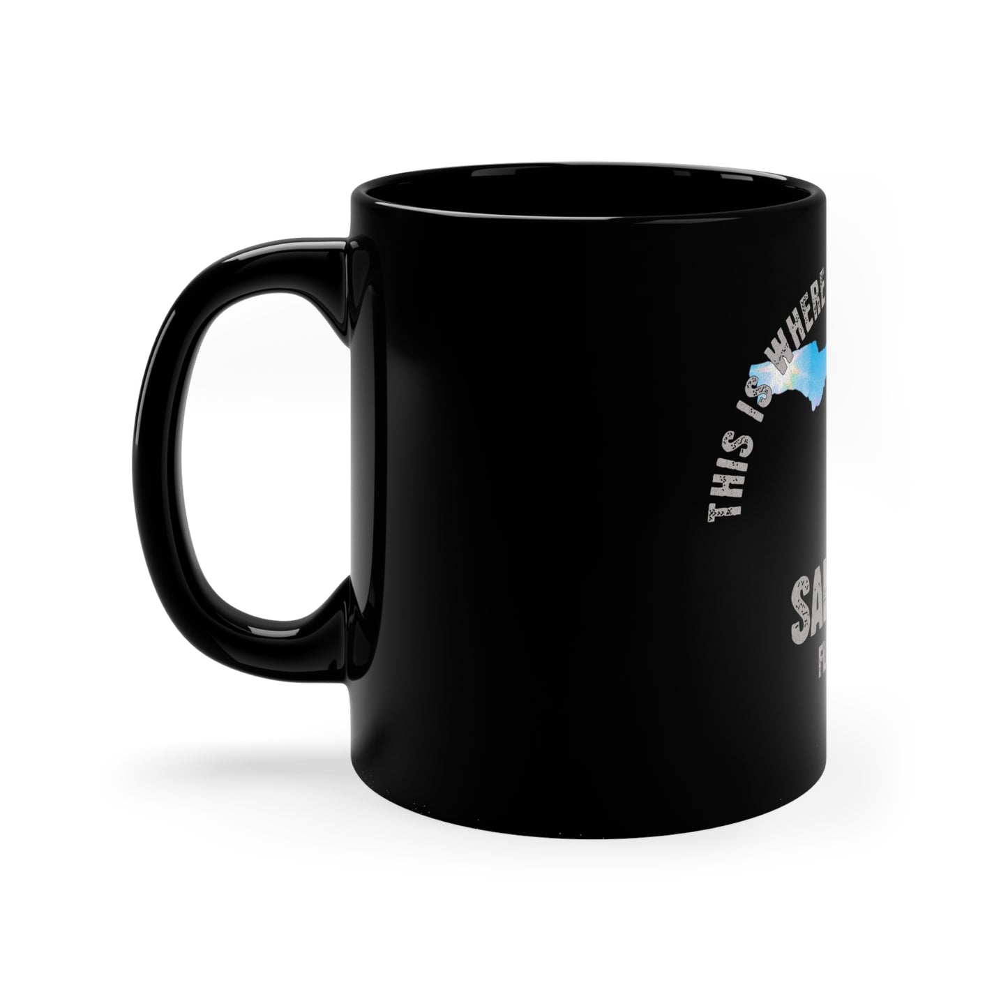 Sanibel Florida Where My Story Began Souvernirs  11oz Black Coffee Mug Home Town Home Grown