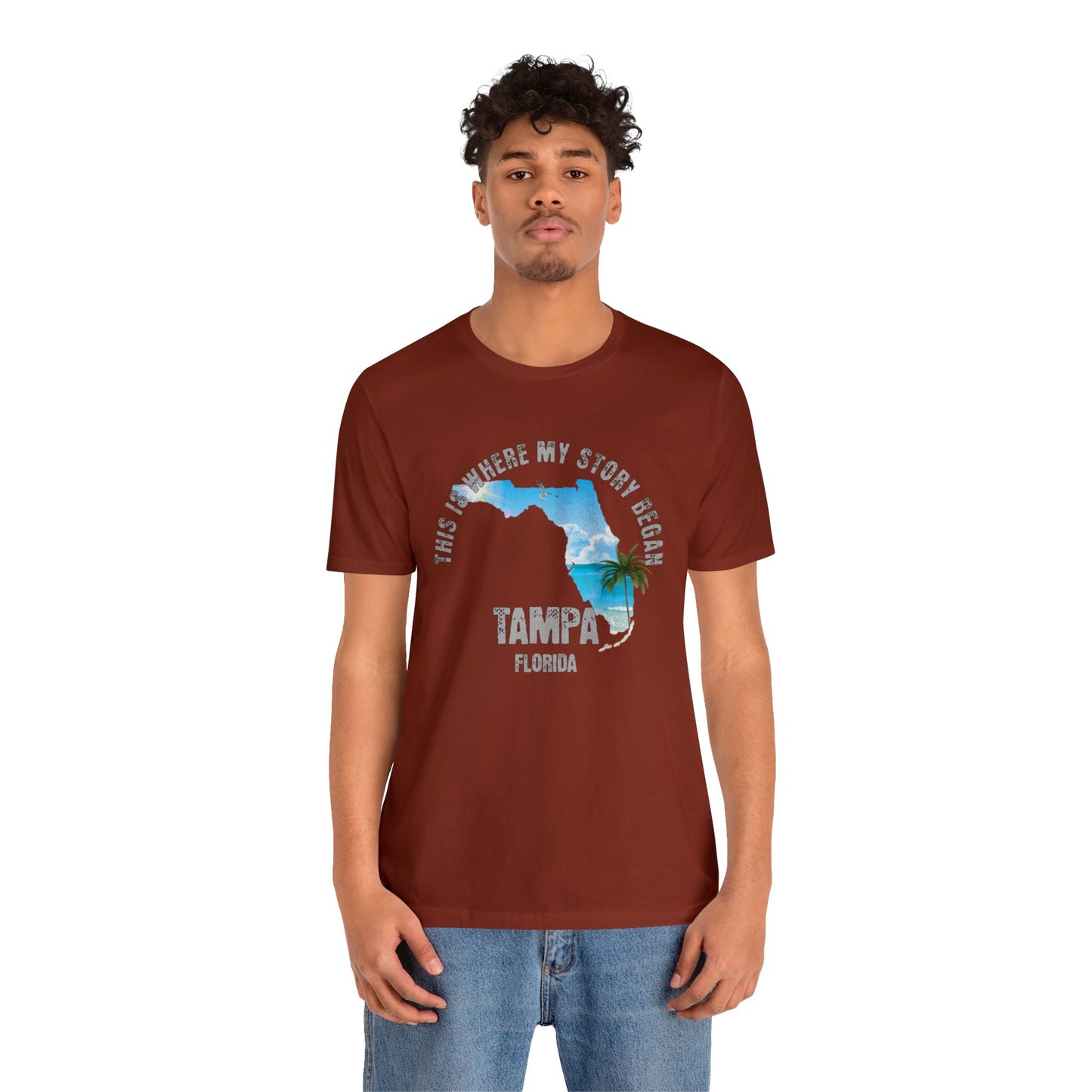 State of Florida T-Shirt - This is where my story began Tampa Florida, Birthday Gift, Origin Story, Home Town, Gift for Dad, Mom