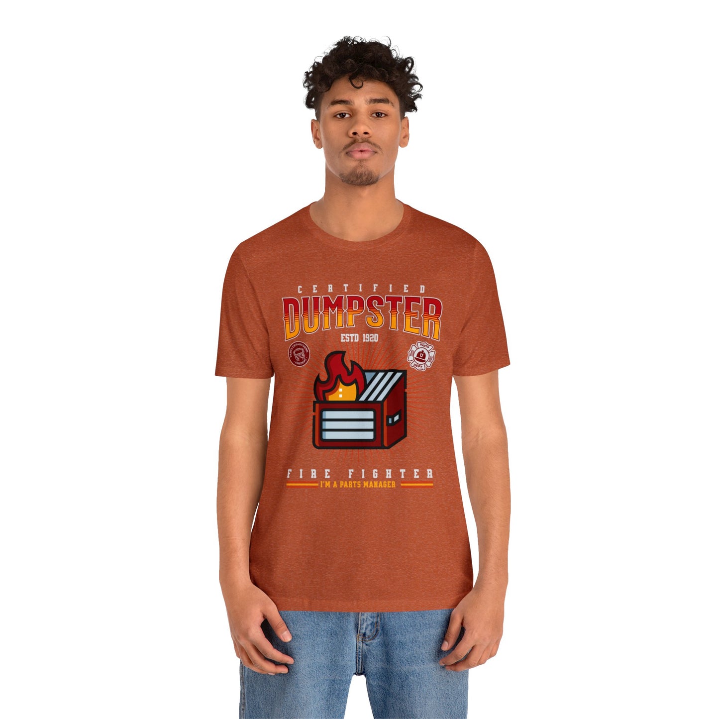 Certified Dumpster Fire Fighter Parts Manager Shirt, Gift for Parts Manager, Dealership Employee, Parts Counter Person, Birthday Day