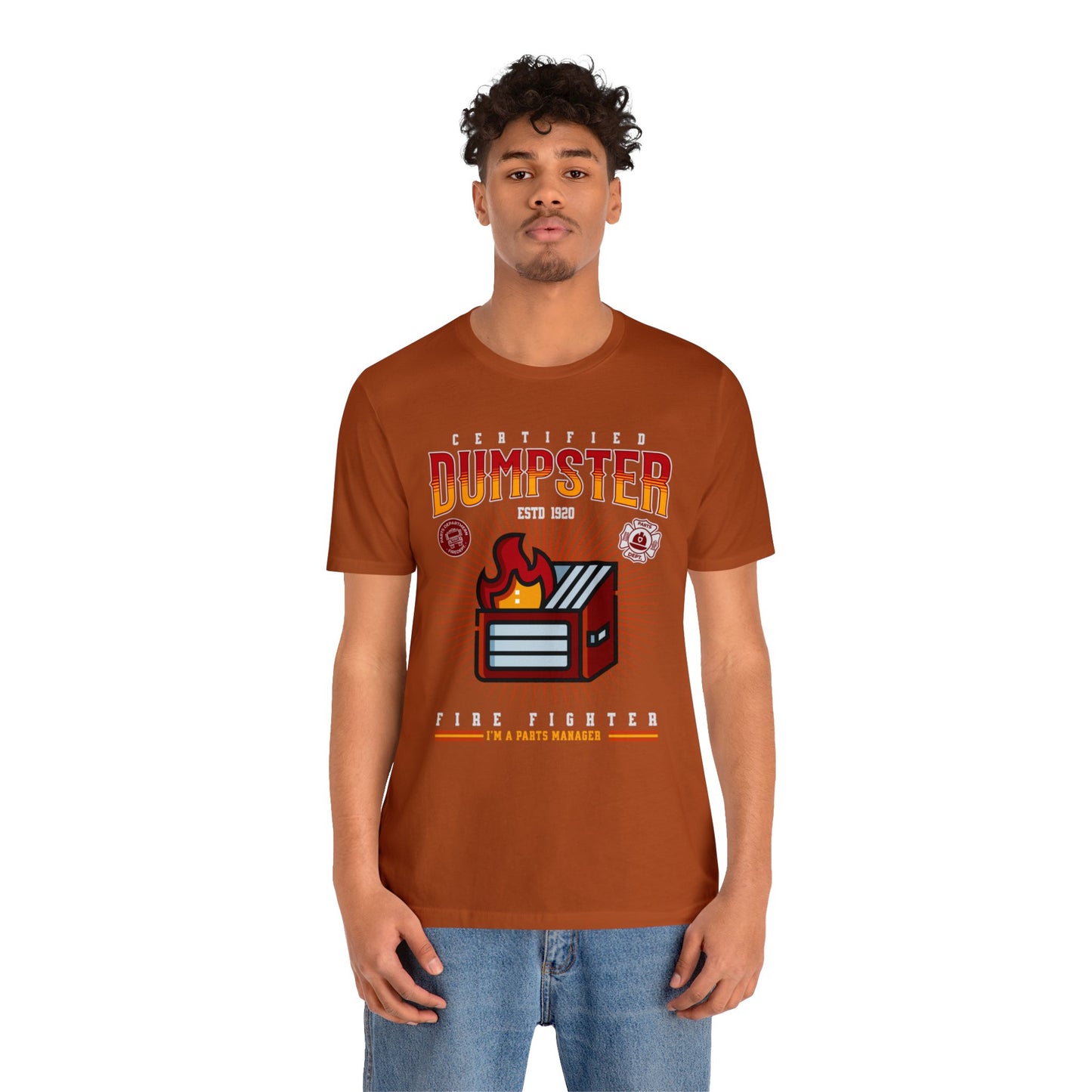 Certified Dumpster Fire Fighter Parts Manager Shirt, Gift for Parts Manager, Dealership Employee, Parts Counter Person, Birthday Day