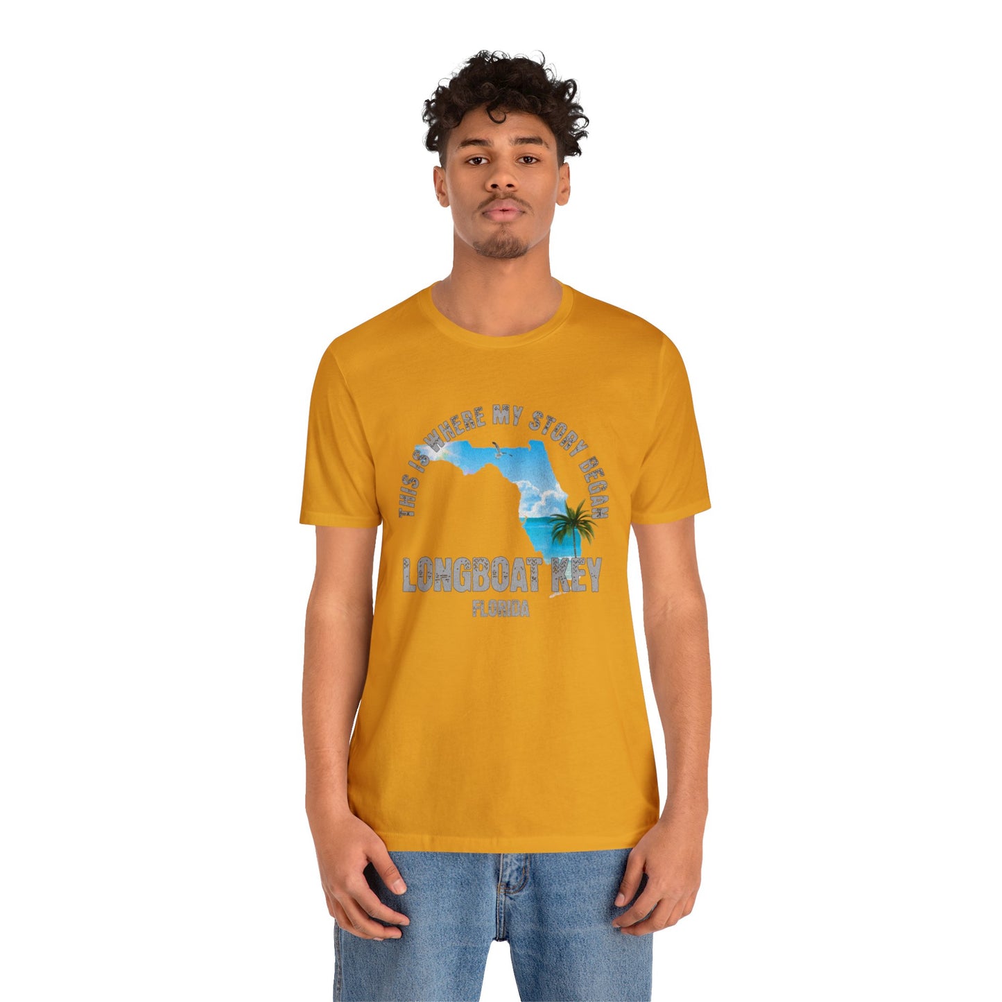 State of Florida T-Shirt - This is where my story began Longboat Key Florida, Birthday Gift, Origin Story, Home Town, Gift for Dad