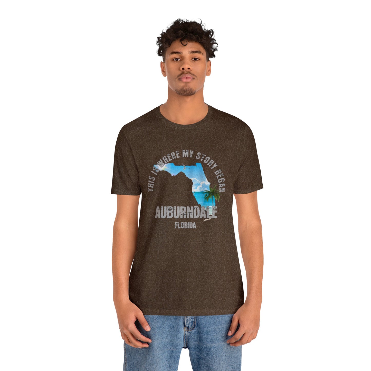 State of Florida T-Shirt - This is where my story began Auburndale Florida, Birthday Gift, Origin Story, Home Town, Gift for Dad