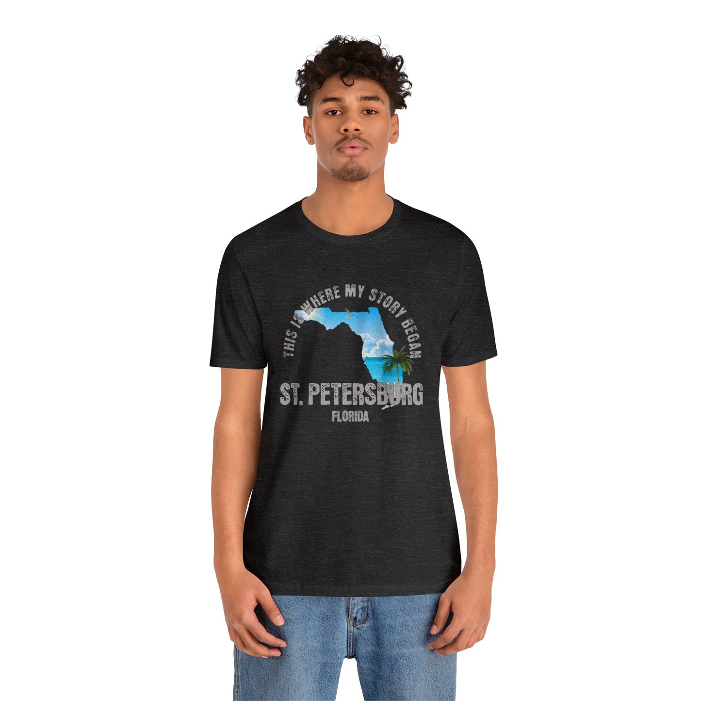 State of Florida T-Shirt - This is where my story began St. Petersburg Florida, Birthday Gift, Origin Story, Home Town, Gift for Dad, Mom