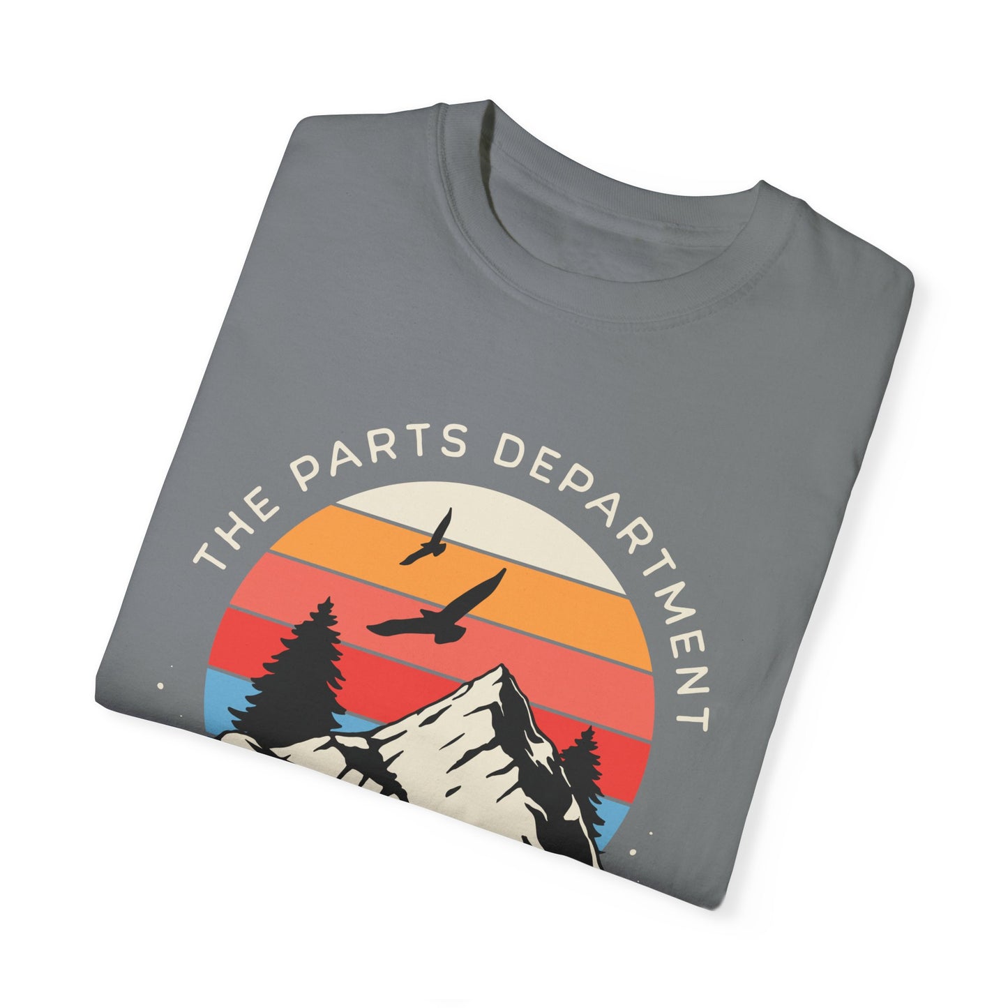 The Parts Department - Back Orders Await Unisex Dyed T-shirt Dealership employee gift ideas, birthday gifts father's day Valentine's day