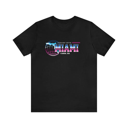 Straight Outta Miami Florida Home Town Shirt Birthplace Birthday Gift Florida Souviner Florida Cities Destination Gift Gift For Dad