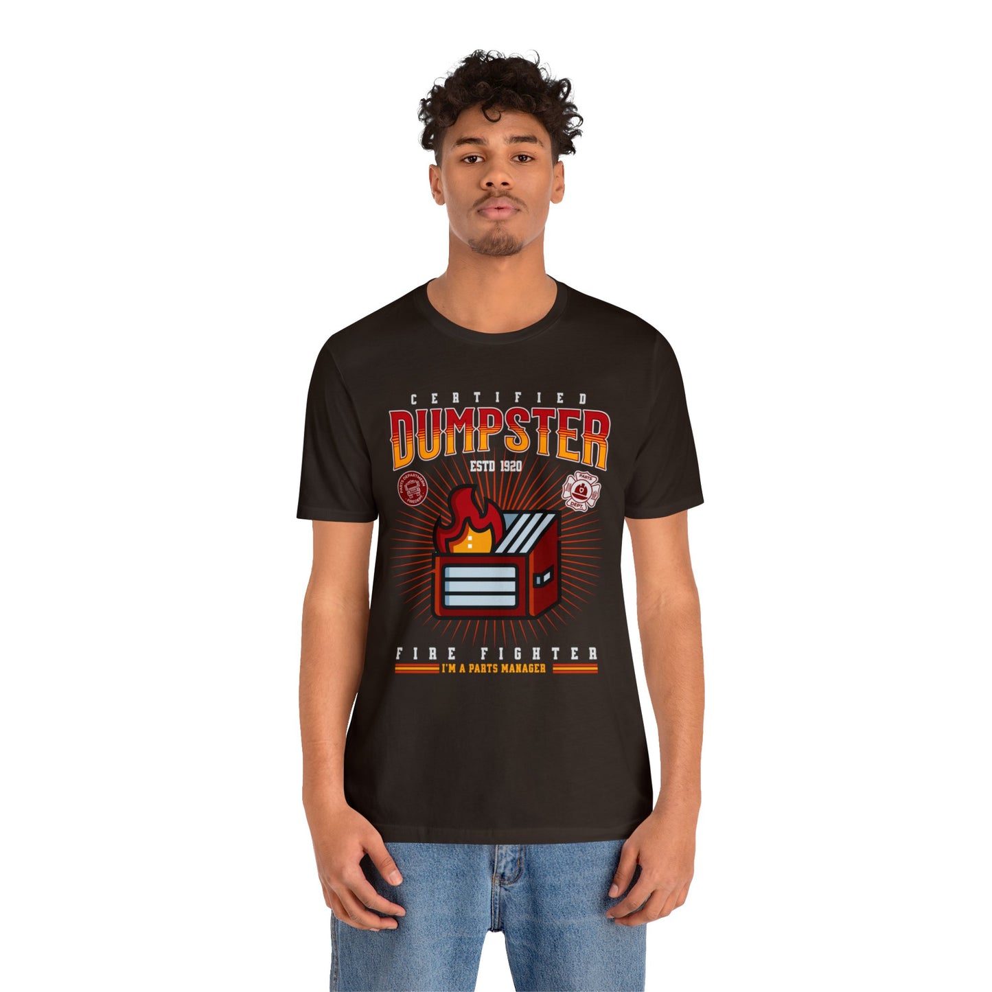 Certified Dumpster Fire Fighter Parts Manager Shirt, Gift for Parts Manager, Dealership Employee, Parts Counter Person, Birthday Day