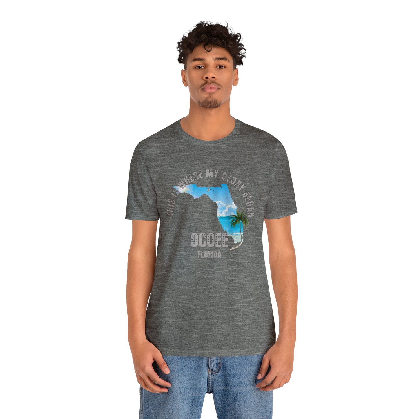 State of Florida T-Shirt - This is where my story began Ocoee Florida, Birthday Gift, Origin Story, Home Town, Gift for Dad